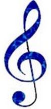 Treble Clef Blue